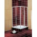 KOLO Akord čtvercový sprchový kout 80x80 cm posuvné dveře crepi/bílá RKDK80202