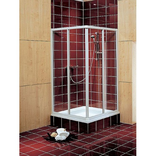 KOLO Akord čtvercový sprchový kout 90x90 cm posuvné dveře čiré/stříbrná RKDK90222005