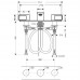 Hansgrohe AXOR URQUIOLA Tříotvorová umyvadlová artmatura s deskou, chrom 11040000