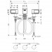 Hansgrohe AXOR URQUIOLA Tříotvorová umyvadlová artmatura s rozetami, chrom 11041000