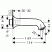 Hansgrohe TALIS C Vanový výtok DN20, kartáčovaný nikl 14148820