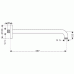 Hansgrohe Sprchové rameno 389 mm DN15, vzhled nerezu 27413800