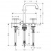 Hansgrohe AXOR CITTERIO Tříotv. umyv. arm. s kříž. kohouty a krát. výtokem, chrom 39134000