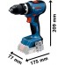 BOSCH GSB 18V-65 PROFESSIONAL Příklepový vrtací šroubovák, 2 x 4.0Ah, L-case 06019N3307