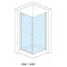 RONAL JAT JAZZ-Line boční stěna v 90° pro JA1, 90 cm, aluchrom/sklo linie JAT09005051