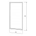 KOLO Geo-6 pevná boční stěna 90 cm pro kombinaci s dveřmi Geo 6, čiré sklo GSKS90222003