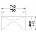 BLANCO ZEROX 700-U Nerez hedvábný lesk, 740x440 mm, bez táhla C-Overflow 52159