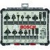 Bosch Sada tvarových fréz 6 mm s vřetenem, 15 ks 2607017471