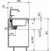 Franke Kubus KBX 210/610-45, 480x430 mm, nerezový dřez 127.0039.221