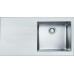 Franke Crystal CYV 611, 1000x510 mm, nerez+bílé sklo, dřez levý 101.0062.563