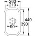 Franke Vail VBK 110-21, 260x440 mm, keramický dřez, bílý 126.0294.601