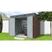 Riwall RMSP 6x8 Brown - zahradní domek kovový 2,4 x 1,8 m SM-F68K-H158-B