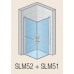 RONAL SLM5 Mobility dveře v 1/2 rozdělené, levý, 90cm, aluchrom/Cristal perly SLM52G0905044