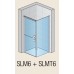 RONAL SLM6 Mobility rozdělené dveře pro stěnu, levé, aluchrom/Cristal perly SLM6GSM15044