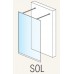 RONAL SOL Pur samostatná rovnoběžná stěna, 130-160cm, chrom/linie SOLSM21051