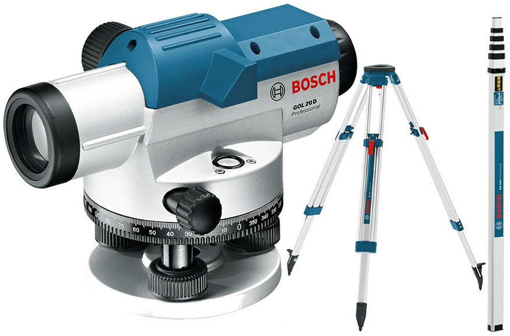 BOSCH GOL20 G Professional Optický nivelační přístroj + BT160 + GR 500, 061599404P