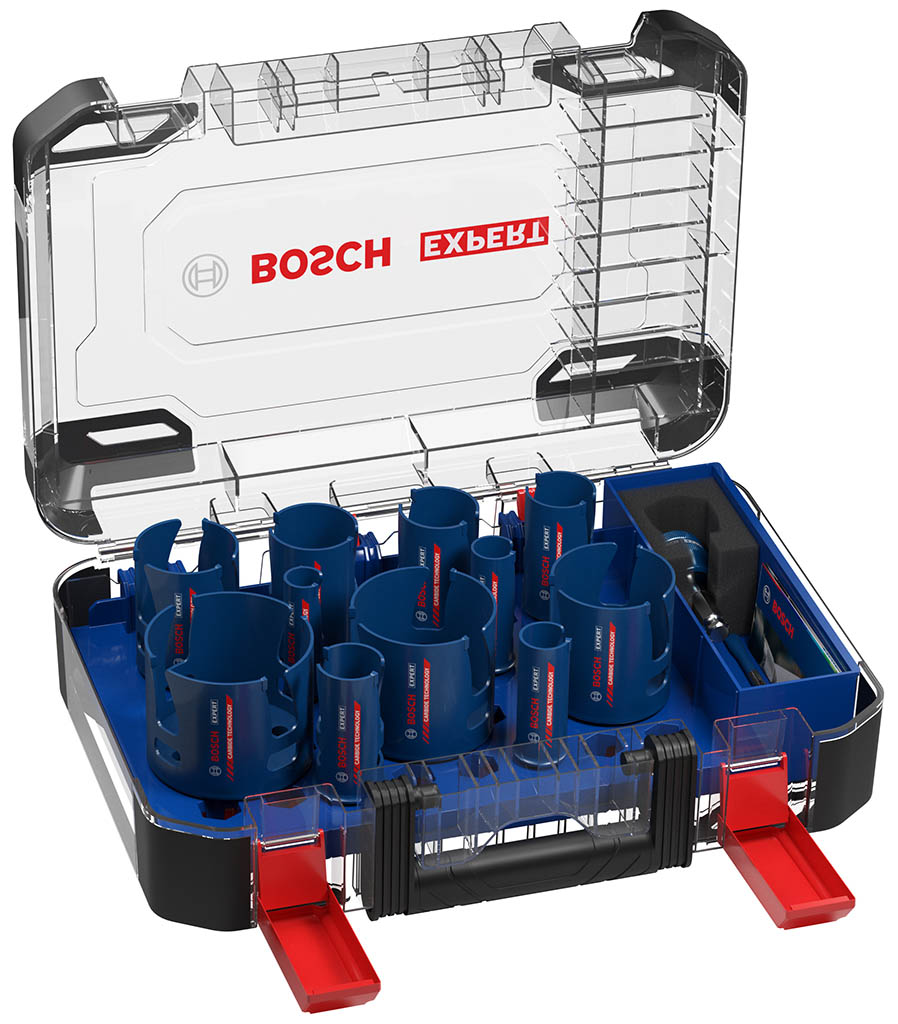 BOSCH Sada děrovek EXPERT Construction Material 20/22/25/32/35/40/44/51/60/68/76 mm, 15 ks 2608900489