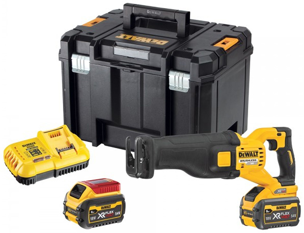 DeWALT DCS389X2 Aku mečová pila XR FlexVolt (54V/2x9,0 Ah) Tstak box