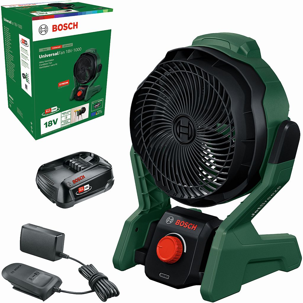 BOSCH UniversalFan 18V-1000 (1x2,0 Ah) Aku ventilátor 06039E1001