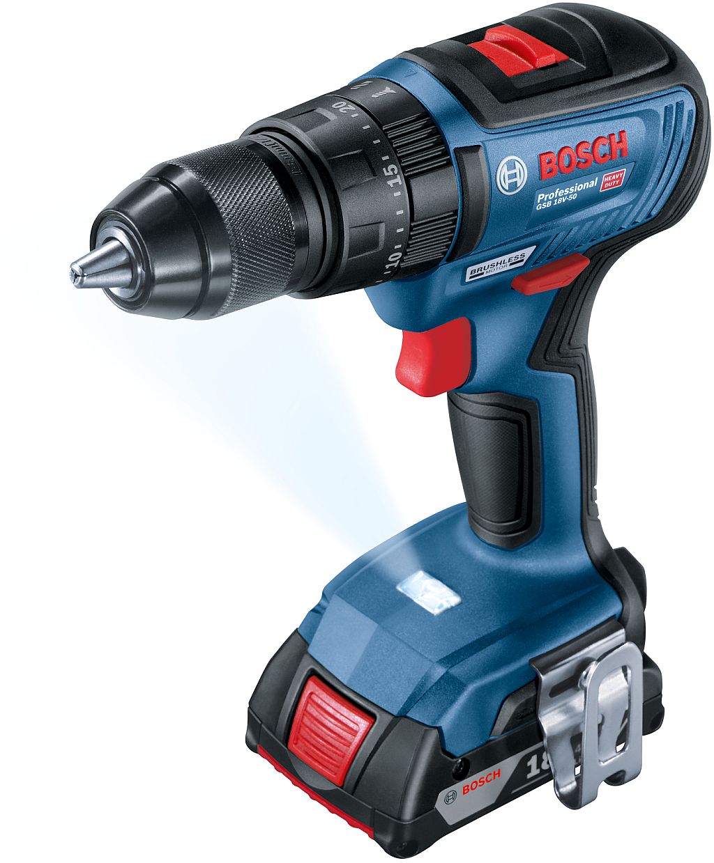 BOSCH GSB 18V-50 Akumulátorový kombinovaný šroubovák, L-CASE 06019H5103