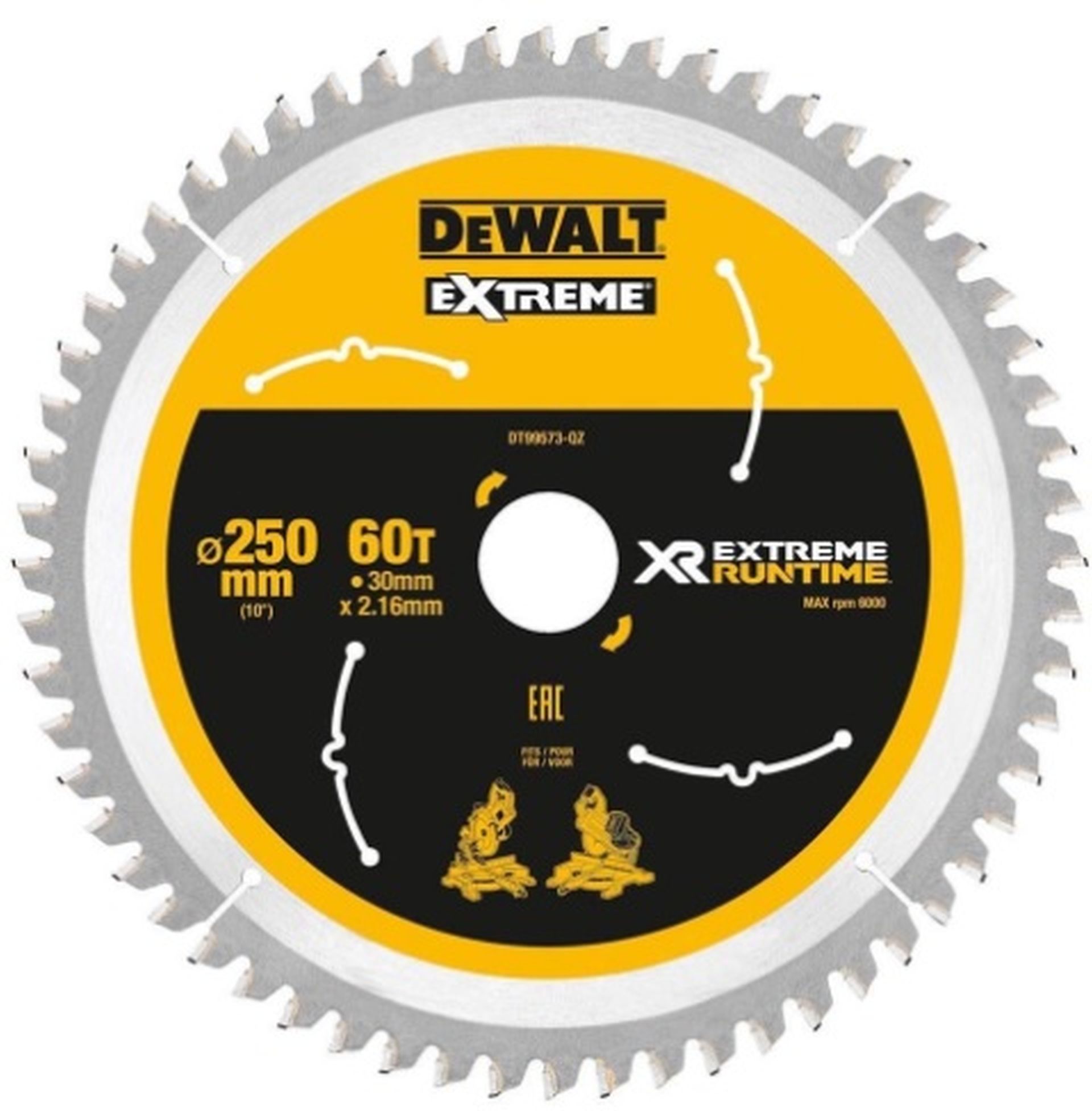 DeWALT DT99573 Pilový kotouč 250 x 30 mm, 60 zubů FZ 7 °