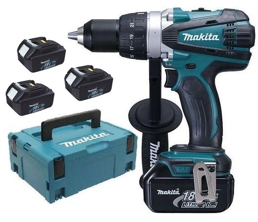 MAKITA DDF458RF3J Aku vrtací šroubovák Li-ion ( 91 Nm/3x3,0Ah/18V) Makpac